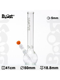 Бонг стеклянный Boost | Bouncer Glass Bong -H:41cm- Ø:50mm- Socket:18.8mm- WT:5mm (circa)
