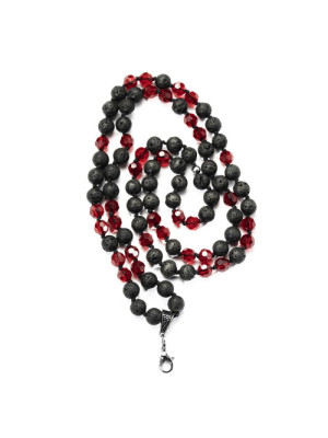 Бусы из натурального камня Lavart Beads Black/Red - фото №1 / Rtabak