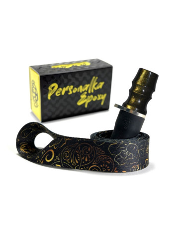Персональный мундштук для Кальяна PERSONALKA Epoxy Twice Ornanent Gold