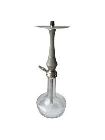 Кальян Khmara Zirka Carving Sirius Grey (Silver plate, black hose)